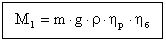 Формула приведенного момента сопротивления исполнительного органа Мс при спуске тяжелых грузов